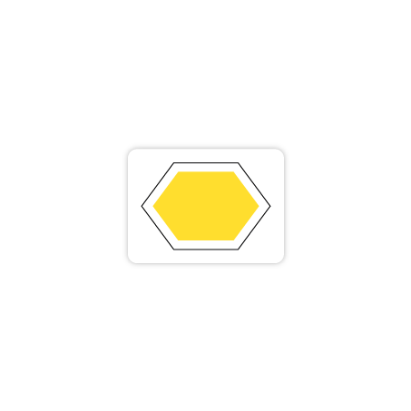 六角形ステッカー-50x30